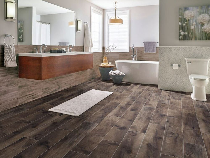 Country River 8x48 Vinyl Flooring Porcelain Wood Look Tile (Box of 10.6 sq.ft)