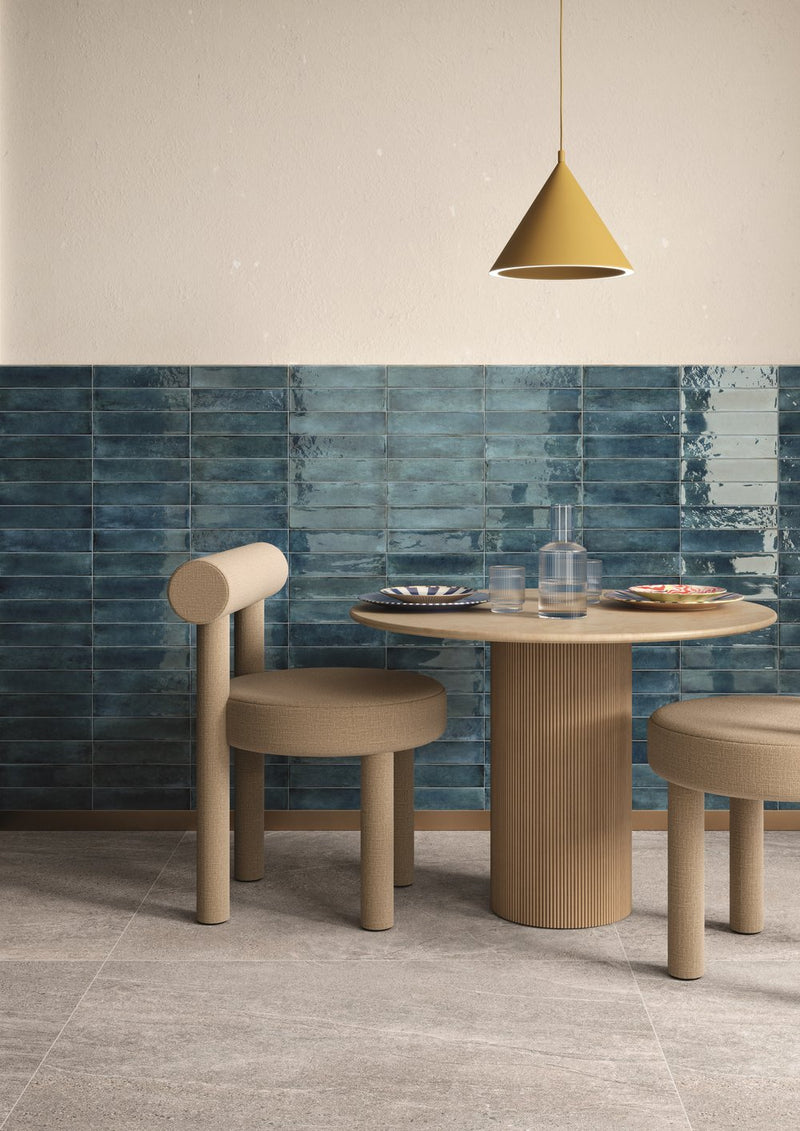 Scandiano Series Handmade Antique Look Glossy 2.5x10 Subway Porcelain Wall Tile for Kitchen Backsplash, Bathroom Wall, Accent Wall, Fireplace Surround (Box of 50 Pieces)
