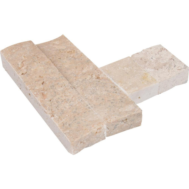 MS International Roman Beige Ledger Corner 6 in. x 6 in. x 6 in. Natural Travertine Wall Tile (6 pieces / case)