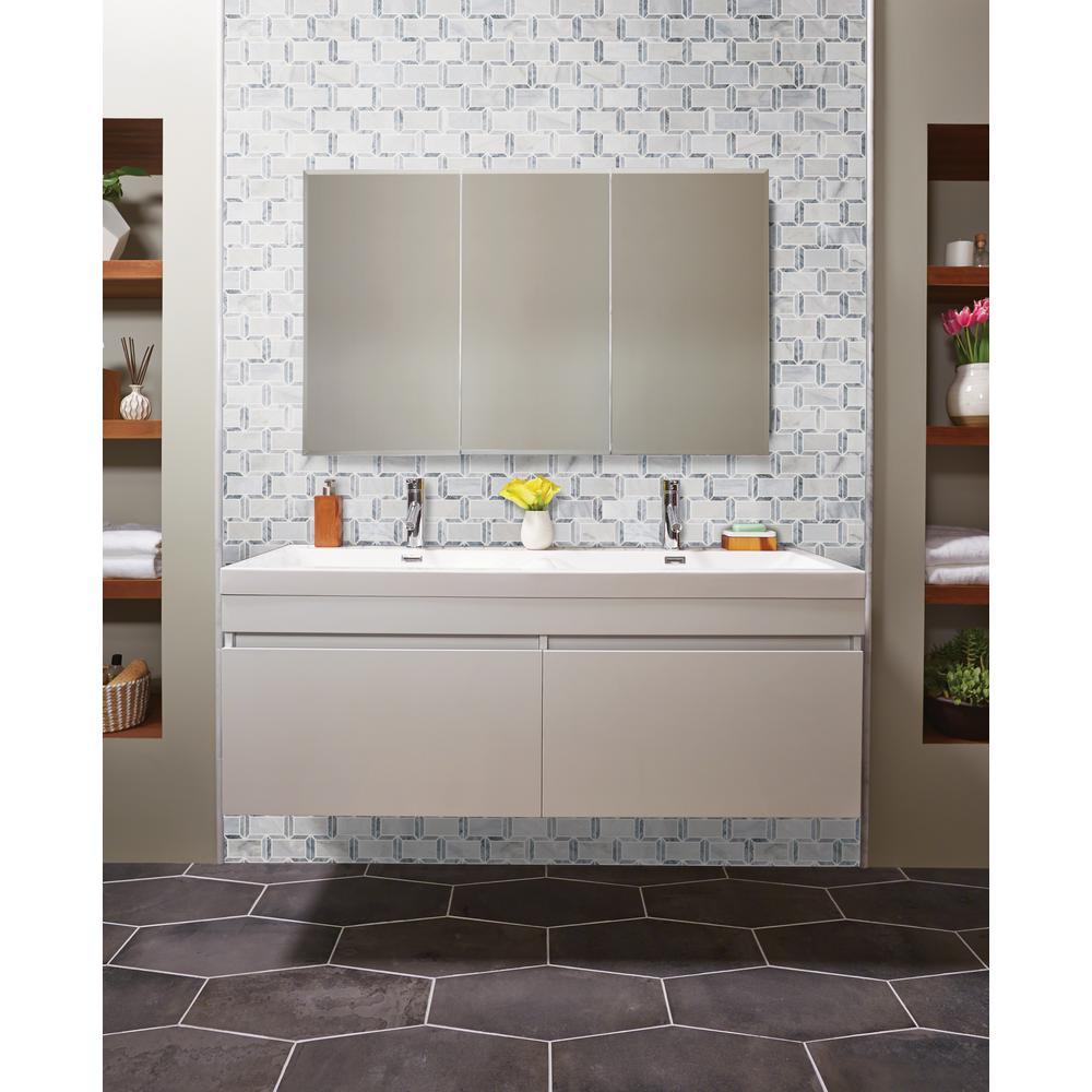 MSI Framework 12 in. x 13.5 in. x 10mm Polished Marble Mesh-Mounted Mosaic Floor Wall Tile