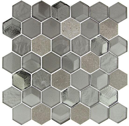 GT Glass Wall Tile Frosted Hive QLS133