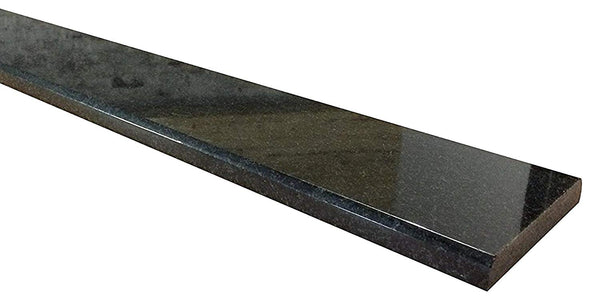 Tenedos Black Absolute Granite Marble Floor Transition Door Threshold (Marble Saddle) Polished for Shower Curb, Window Sill, Vanity Backsplash