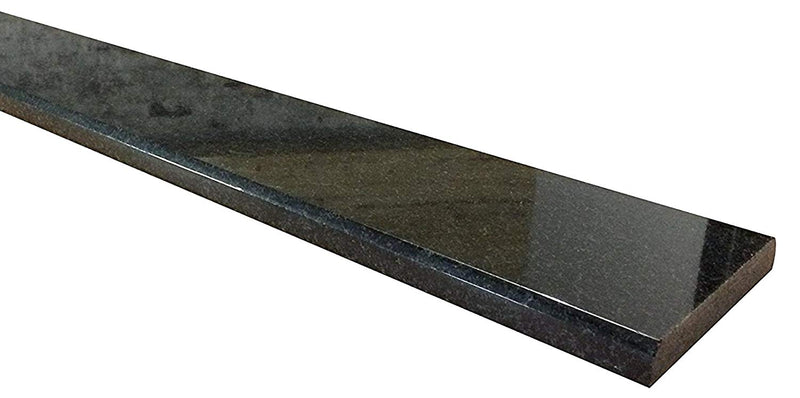 Tenedos Black Absolute Granite Marble Floor Transition Door Threshold (Marble Saddle) Polished for Shower Curb, Window Sill, Vanity Backsplash
