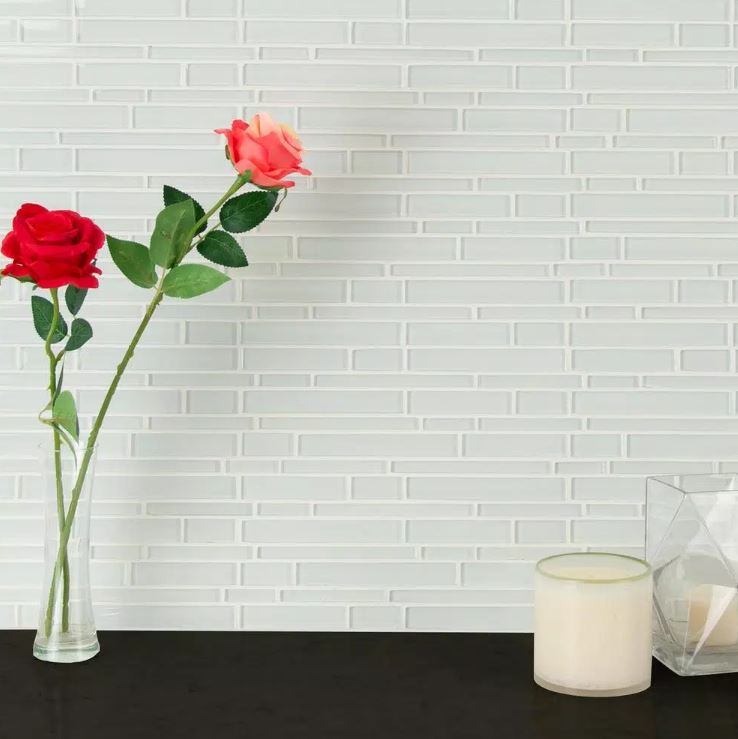 MSI Ice Interlocking 12 in. x 12 in. x 8 mm Glass Mesh-Mounted Mosaic Tile - Tenedos