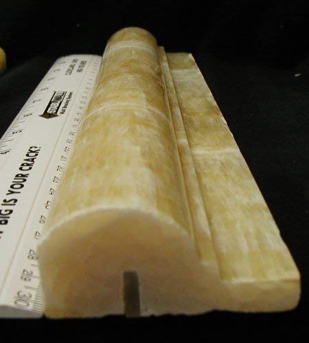 Honey Onyx Marble Wall Chair Rail Trim -  Polished