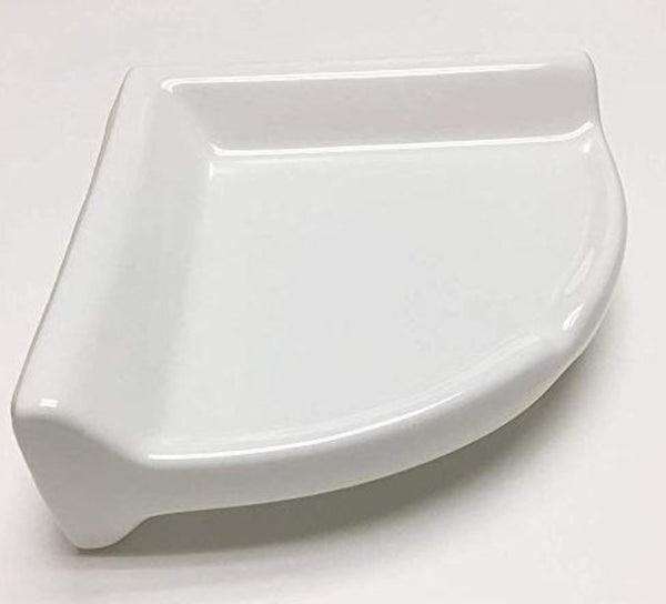 Tenedos White Glazed Ceramic Bathroom Accessory Kit (Corner Shower) - Not Flat Surface Installation