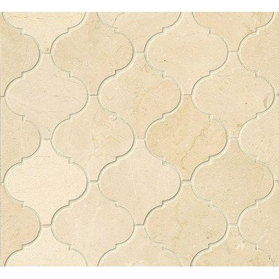 Crema Marfil Marble Arabesque Mosaic Tile  (Polished) - Tenedos