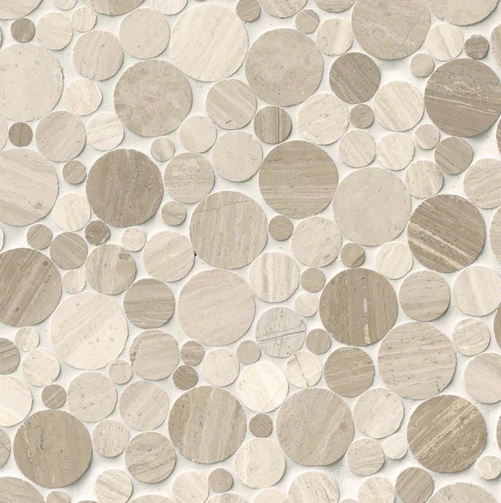 MSI  Serenity Stone Pebble Polished Marble Mosaic Tile (Box of 10 Sheets) - Tenedos