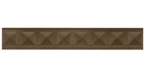 Metallic 2" x 12" Pack of 3 Pieces Courant Geometric Resin Liner Border Wall Tile (Bronze) - Tenedos