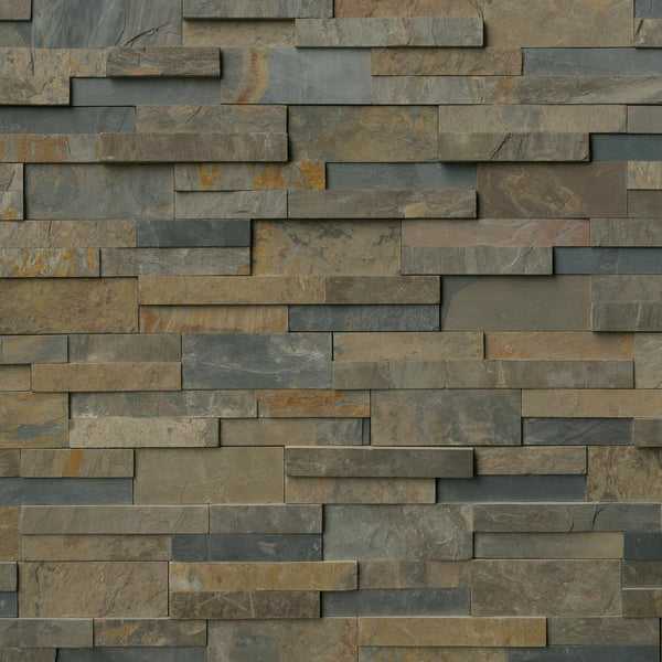 Rustic Gold Ledger Panel 6 in. x 24 in. Natural Marble Wall Tile for Accent Walls Kitchen Backsplash Fireplace