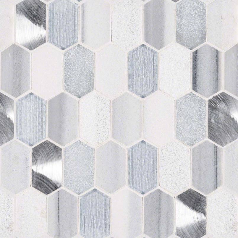 MSI Harlow Picket 8mm Glass Mosaic Wall Tile for Kitchen Backsplash, Bathroom Shower, Accent Wall
