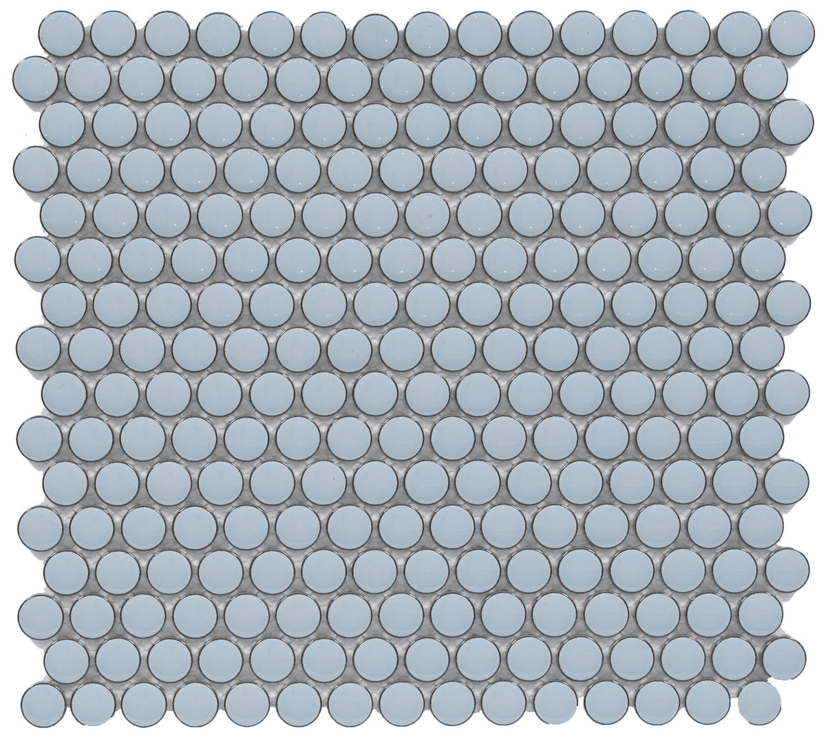 Smoke Blue Penny Round Glazed Porcelain Wall Floor Tile for Backsplash Kitchen, Accent Décor, Bathroom Shower by Tenedos