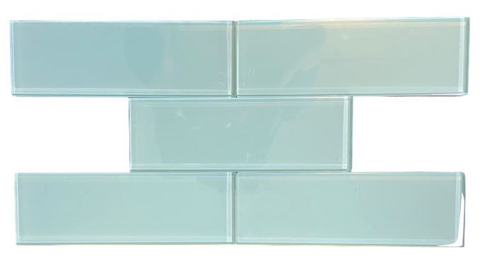 Premium Quality Soft Mint 3x9" Glass Subway Tile for Bathroom Walls, Kitchen Backsplashes By Vogue Tile - Tenedos
