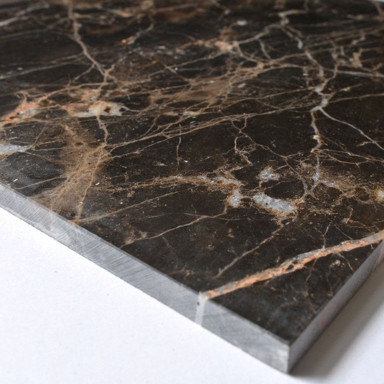 Dark Emperador Premium Spain Polished Marble Mosaic Tiles 1 Square Feet (12x12x3/8 INCH TILE)