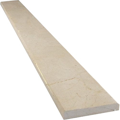 Tenedos Crema Marfil Beige Engineered Marble Doorway Floor Tile Transition Polished Saddle Threshold |Window Sill | Curb