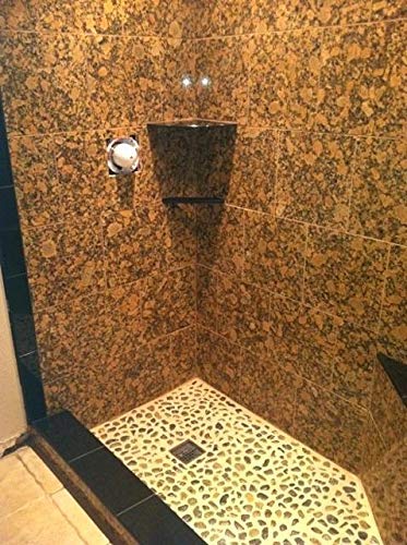 Premium Quality Absolute Black Granite Corner Shower Shelf Stone (Shower Caddy) Both Side Polished 9 inch - Tenedos