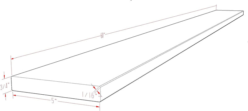 Carrara Marble Floor Doorway Threshold (Marble Saddle) Polished for Shower Curb, Window Sill, Vanity Backsplash, Floor Transition