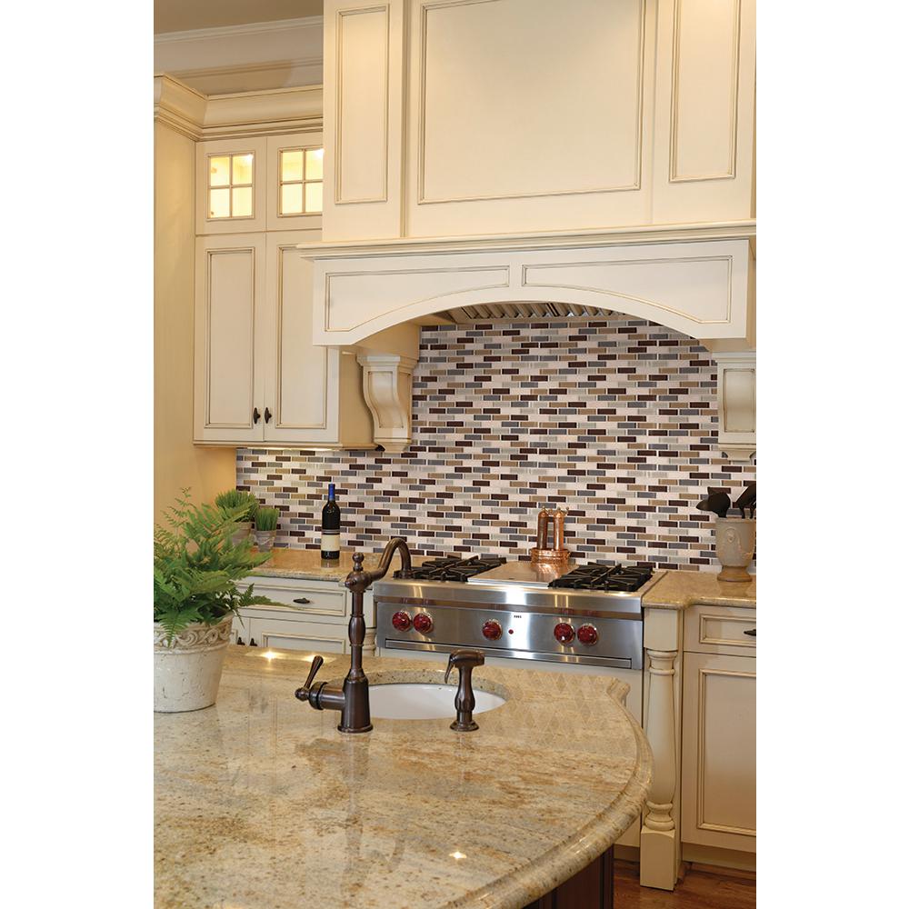 MS International Luxor Valley Brick Pattern 12 in. x 12 in. Multi Glass Mesh-Mounted Mosaic Tile - Tenedos