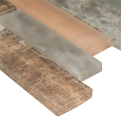 MS International  Taos Interlocking 12 in. x 13 in. x 8mm Glass Mesh-Mounted Mosaic Tile