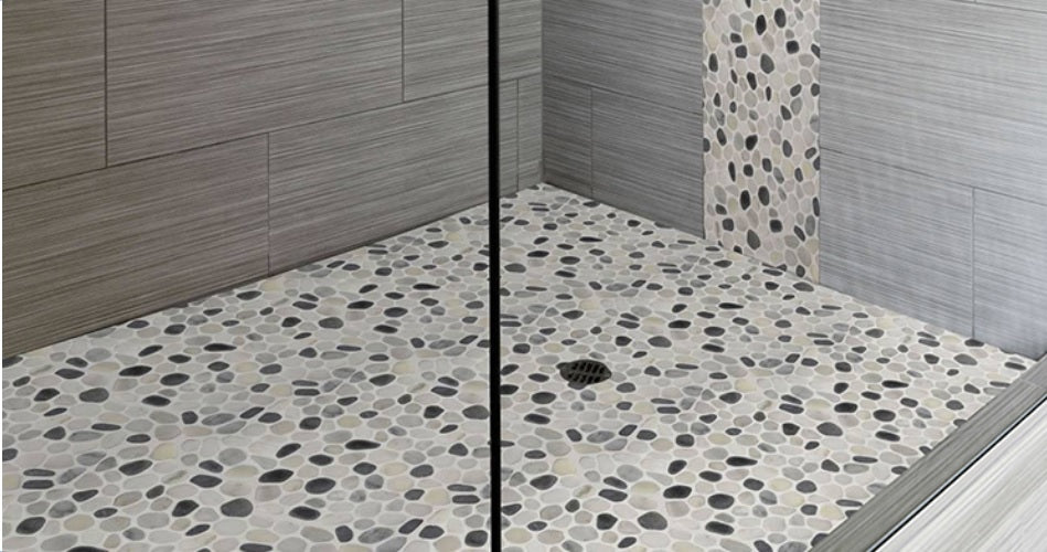 MS International 12 in. x 12 in. Black/White Pebbles Marble Mosaic Floor & Wall Tile