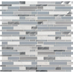 MS International SGLSMTIL-HAR8MM Mesh-Mounted Gray Tile 12 x 12 in. x 8 mm Mosaic