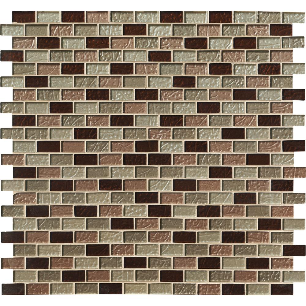 MS International Ayres 1 in. x 2 in. Blend Glass Mesh-Mounted Mosaic Tile