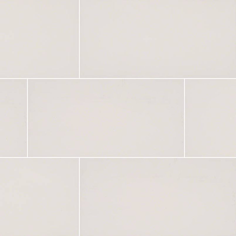 White Porcelain Subway Tile Matte Finish 12x24 inch  for Wall Tile, Bathroom Tile (Box of 14 Sqft )