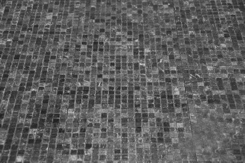 Black Square 5/8 X 5/8 Tumbled Marble Mosaic Tile