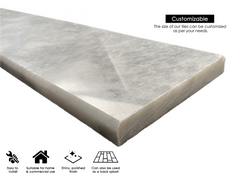 Bardiglio Grey Marble Threshold (Marble Saddle) - Polished for Transition Floor Bathroom and Kitchen