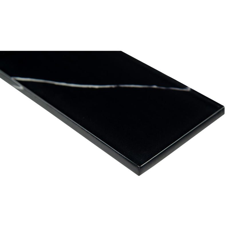 MSI Nero Marquina 3x6  Wall Glass Tile (5 sq. ft./Case)