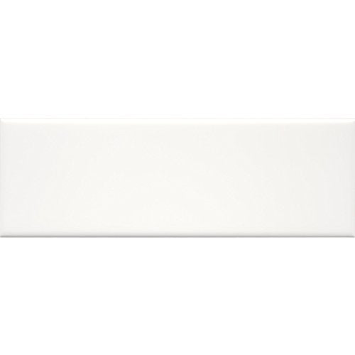 White  4x12 Glossy Ceramic Subway Wall Tile  (Box of 10 Sqft) for Kitchen Backsplash, Bathroom Wall, Accent Wall