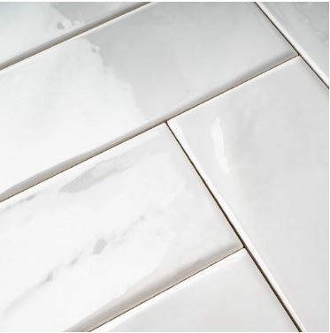 Handmade Pure White Glossy 3x12 Subway Ceramic Wall Tile for Bathroom Shower, Kitchen Backsplashes (Box of 12.64 Sqft)