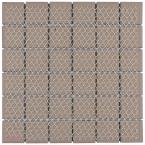 Vogue Premium Quality 2" Black Porcelain Square Mosaic Tile Shiny Look Designed In Italy (12x12)  - Tenedos