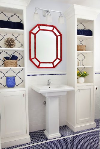 Penny Round Tile Cobalt Blue Porcelain Mosaic Wall Floor Tile Shiny Look for Bathroom Shower, Kitchen Backsplashes, Pool Mosaic
