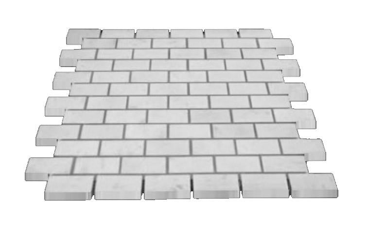 Statuary Crystal Marble Italian White Statuario 1x2 Mosaic Tile Polished