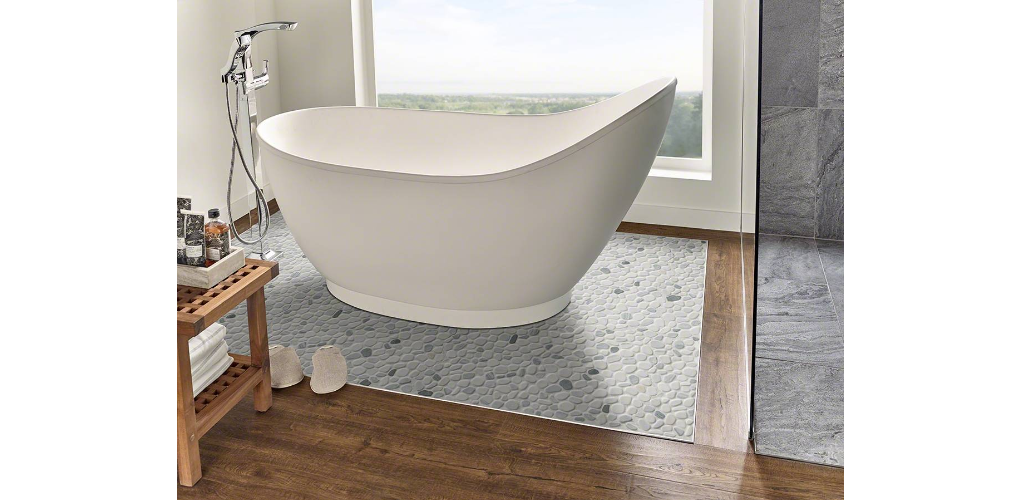 MS International 12 in. x 12 in. Black/White Pebbles Marble Mosaic Floor & Wall Tile