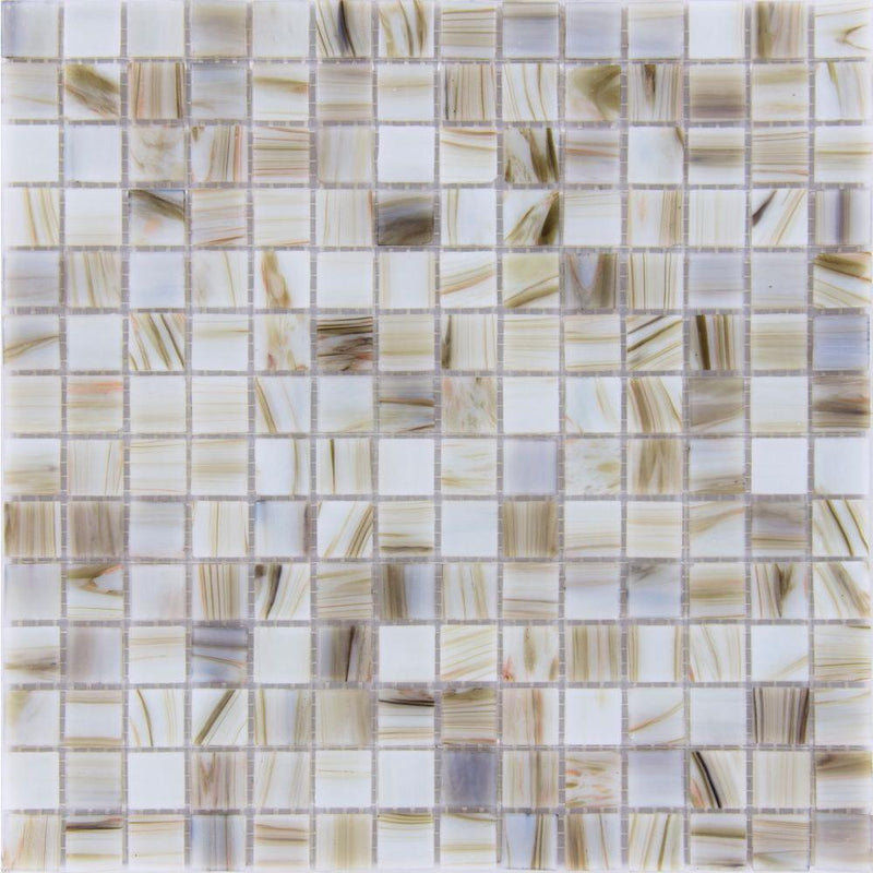 MS International Ivory Iridescent 12 in. x 12 in. x 4 mm Glass Mesh-Mounted Mosaic Tile