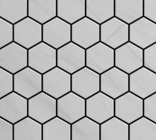 Bianco Dolomite Marble Italian White Dolomite 2" Hexagon Mosaic Floor Wall Tile Polished