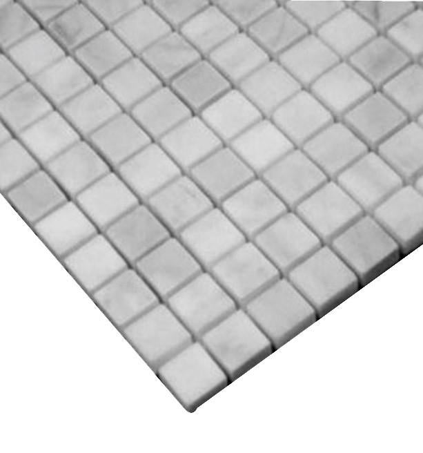 Carrara Marble Italian White Bianco Square 5/8x5/8 Mosaic Floor Wall Tile Polished