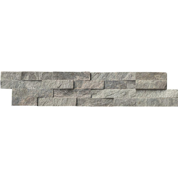 Sage Green Slate Ledger Wall Panel 6 in. x 24 in. Natural Stone Tile For Fireplace Surround