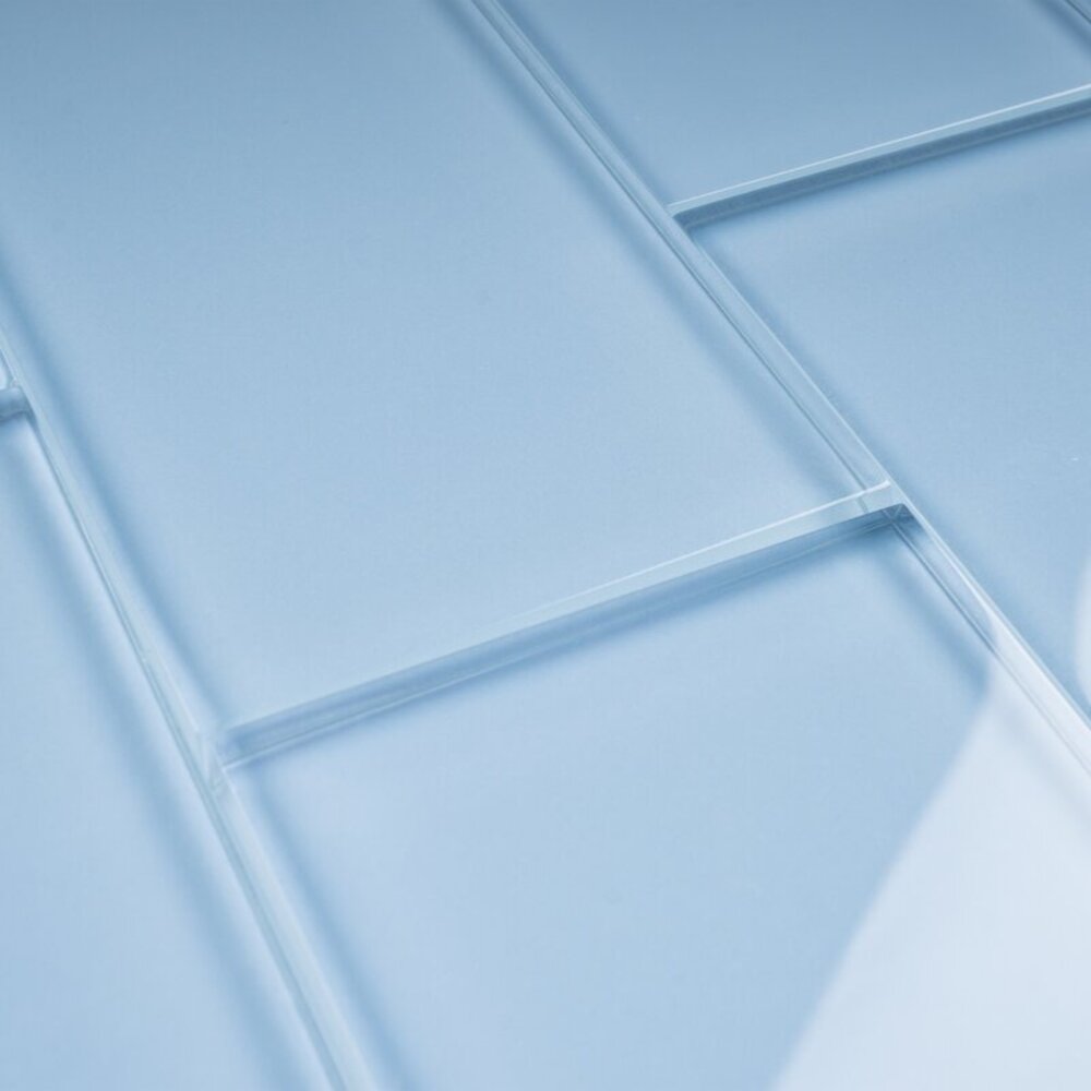 Pacific Ocean 3x6 Blue Glass Wall Tile for Bathroom Tile and Kitchen Backsplash Tile