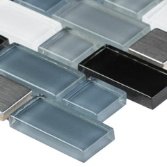 MS International Crystal Cove 12 in. x 12 in. Glass Blend Mesh-Mounted Mosaic Tile - BOX OF 5 TILES