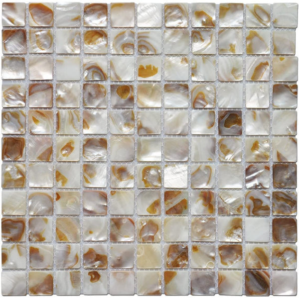 Mother of Pearl Tile Natural Varied Sea Shell Square (5 Sheets)