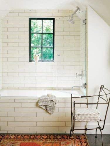 Tenedos White Ceramic Subway Wall Tile 4-1/4 x 10 (Box of 11 Sq.ft) Matte Finish for Kitchen Backsplash, Bathroom Shower, Accent Décor
