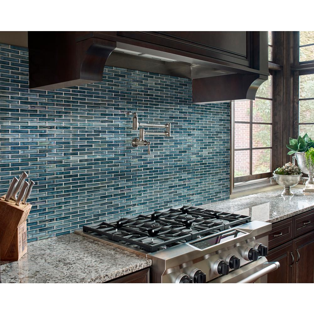 MSI Oasis Blast 12 in. x 12 in. Glossy Glass Patterned Look Wall Tile