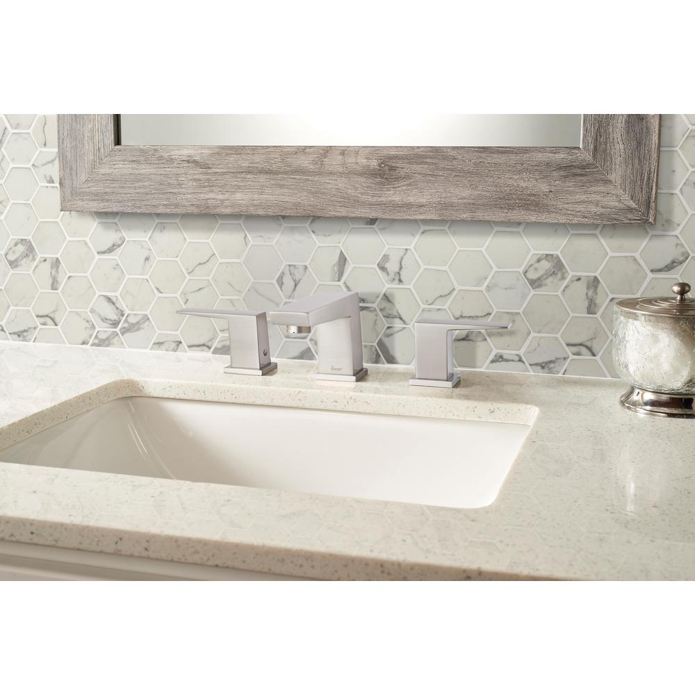MS International  Statuario Celano 2" hexagon - Glass Mesh-Mounted Mosaic Tile