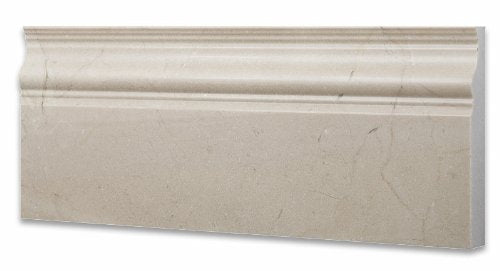 Spanish Crema  Marfil Polished Marble Baseboard Trim Molding 4'' X 12''