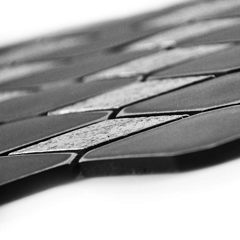 Premium Metal Octagon Silver Black Mosaic Tile for Kitchen Backsplashes, Wall, Bathroom Tile