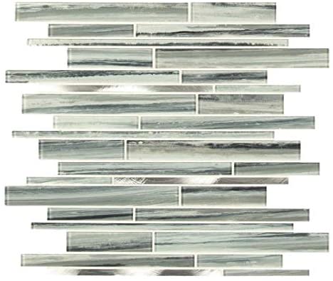 MSI Seaglass Interlocking 12 in. x 11.81 in. x 4mm Textured Glass Mosaic Tile (Box of 10 Sheets)