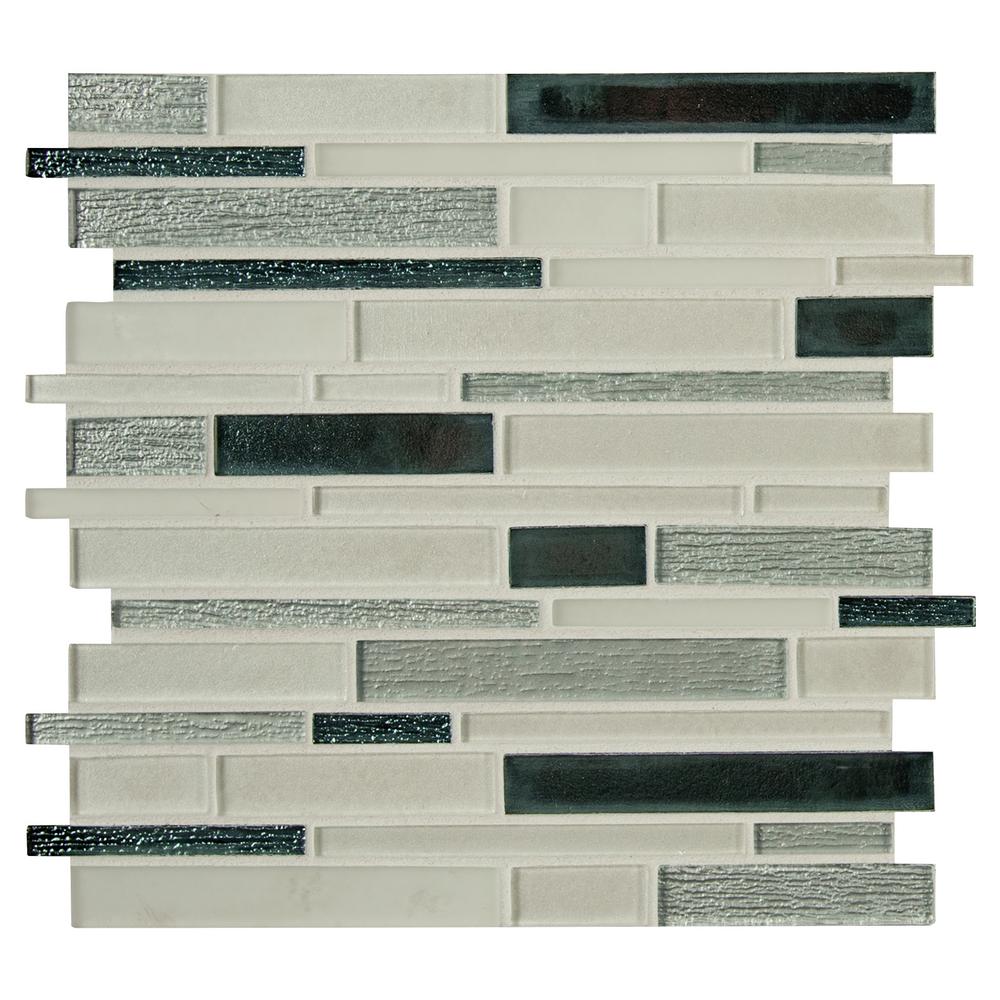 MSI  Anacapri 12 in. x 12 in. x 6mm Blend Textured Glass Mesh-Mounted Mosaic Wall Tile